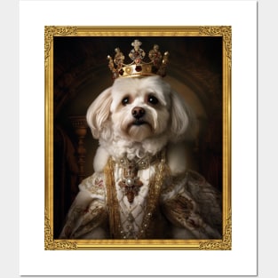 Regal White Havanese - Medieval Cuban Queen (Framed) Posters and Art
